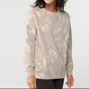 ATHLETA WILLOW ABALONE GREY LONG SLEEVE BALANCE PULLOVER SWEATSHIRT SIZE XS